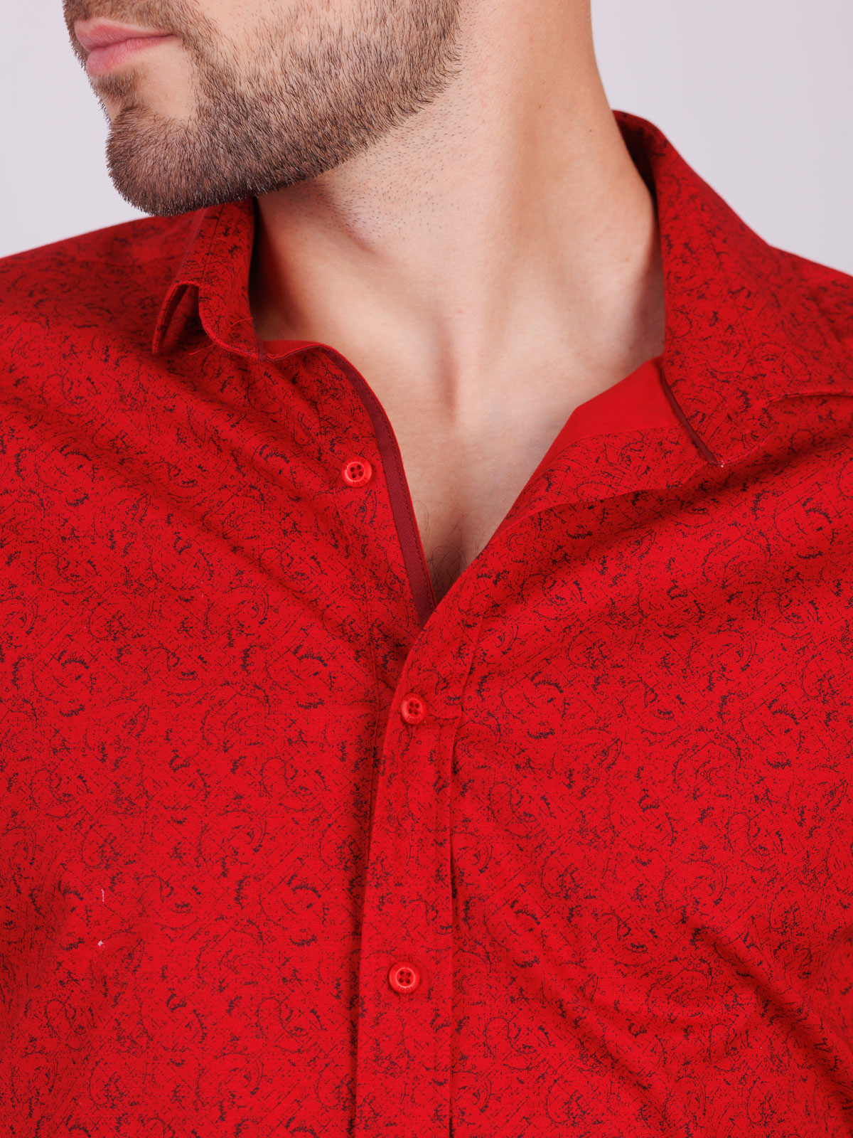 Κομψό πουκάμισο σε κόκκινο χρώμα - 21555 € 44.43 img3