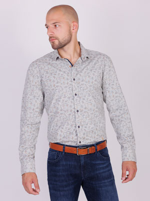 Ανδρικό πουκάμισο με εντυπωσιακό σχέδιο-21557-€ 44.43