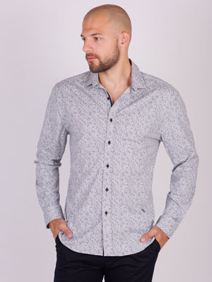 Mens shirt in beige with figures  max - 21568 - € 44.43