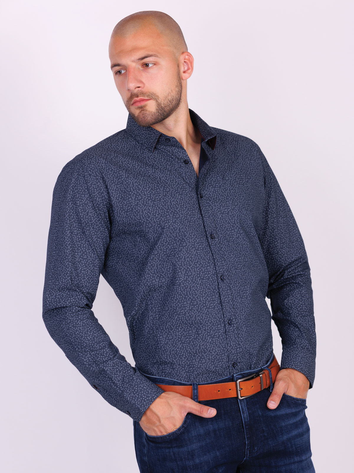 Mens shirt with gray figures - 21575 € 44.43 img3
