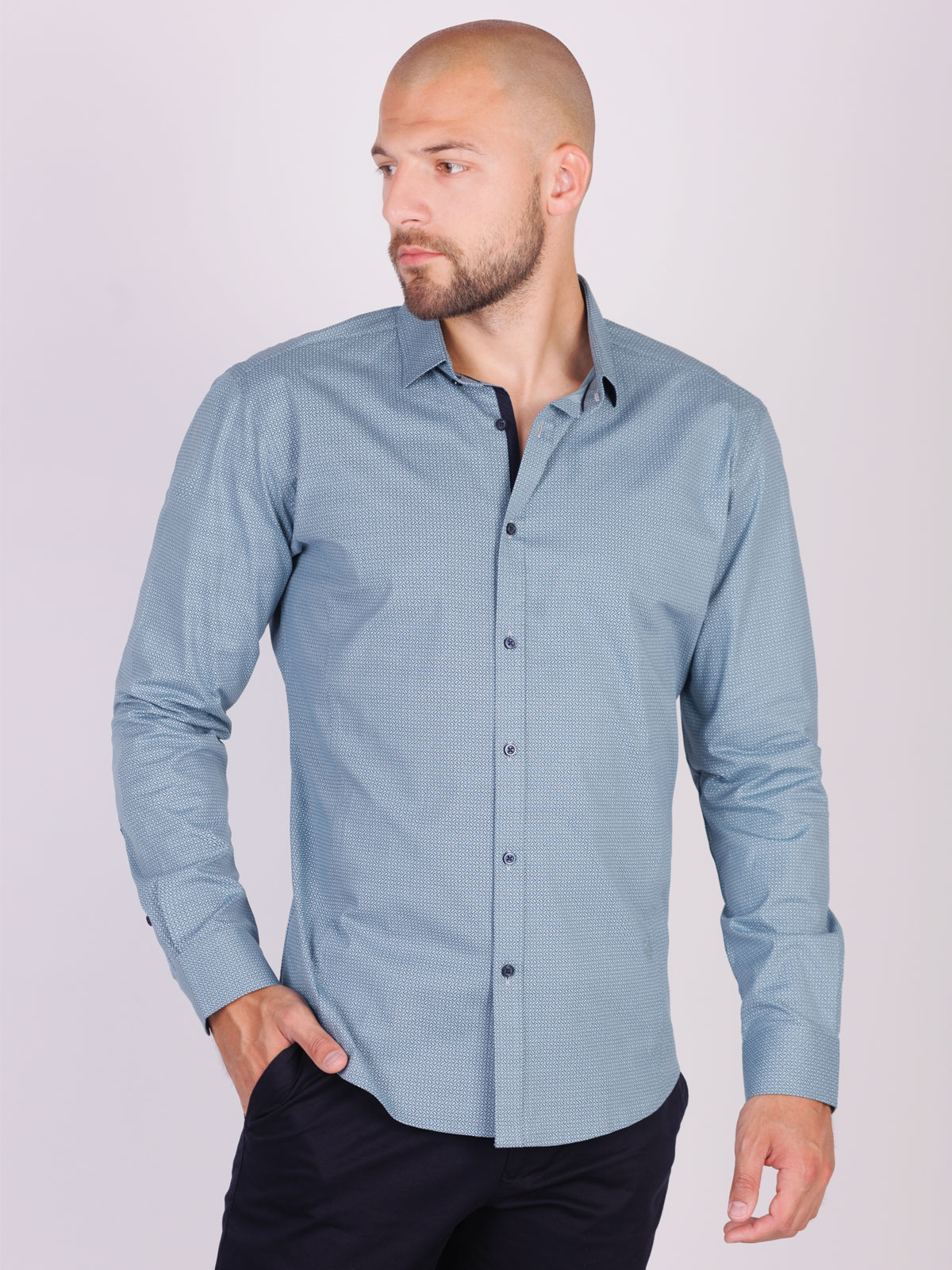 Mens shirt in olive green - 21578 € 44.43 img4