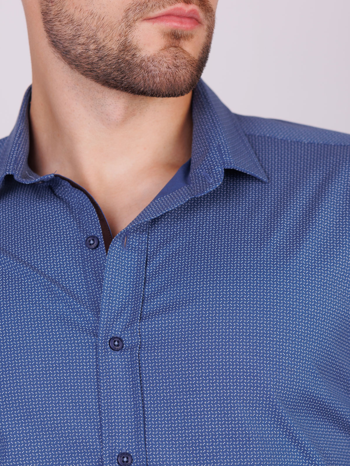 Κομψό πουκάμισο σε σκούρο μπλε max - 21581 € 44.43 img3