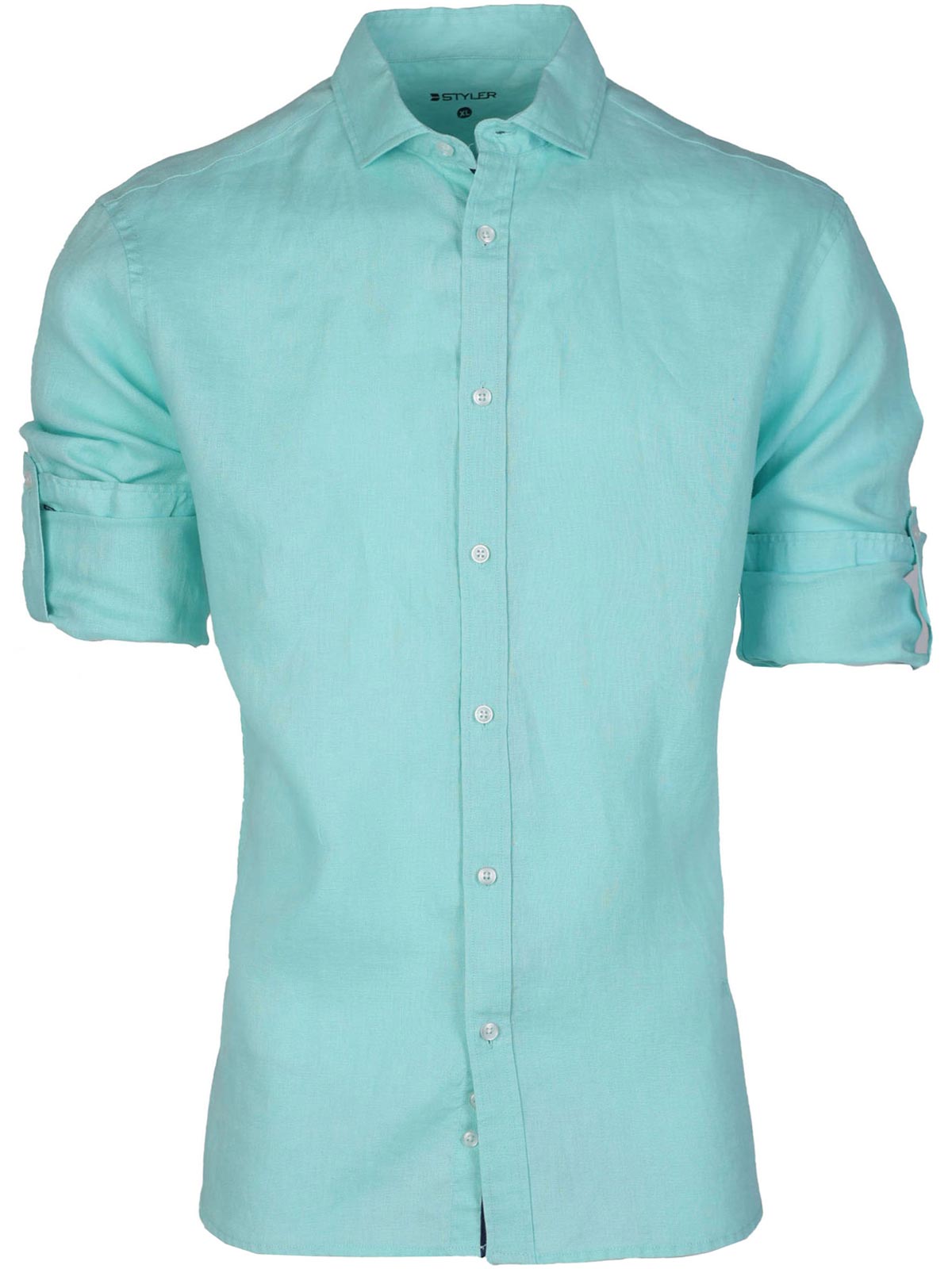 Linen shirt in light mint green - 21596 € 55.12 img1