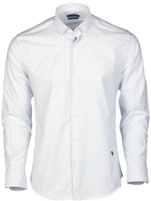 Λευκό πουκάμισο με μπλε ρίγες-21599-€ 44.43