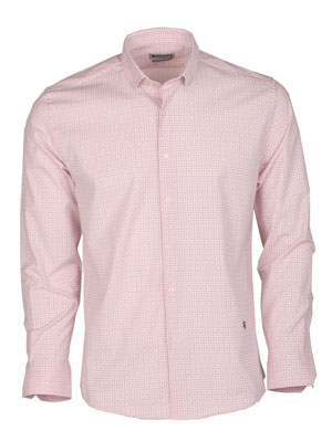 item:Πουκάμισο σε ροζ χρώμα με μπλε φιγούρες - 21605 - € 44.43