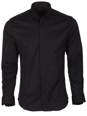 Ανδρικό πουκάμισο σε μαύρο χρώμα-21609-€ 48.37