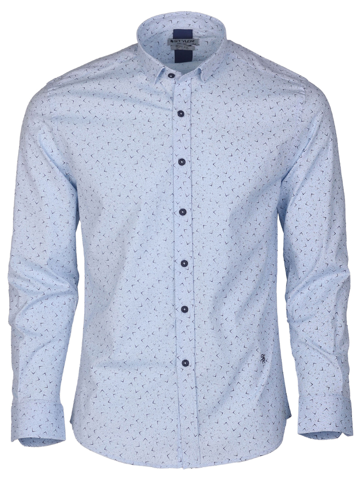 Cămașă albastru deschis cu figuri - 21611 € 44.43 img1