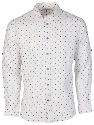Λευκό πουκάμισο με πλοία - 21615 - € 69.74
