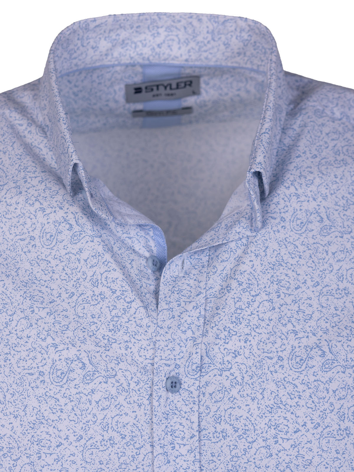 Mens shirt with light blue paisley - 21625 € 47.24 img3