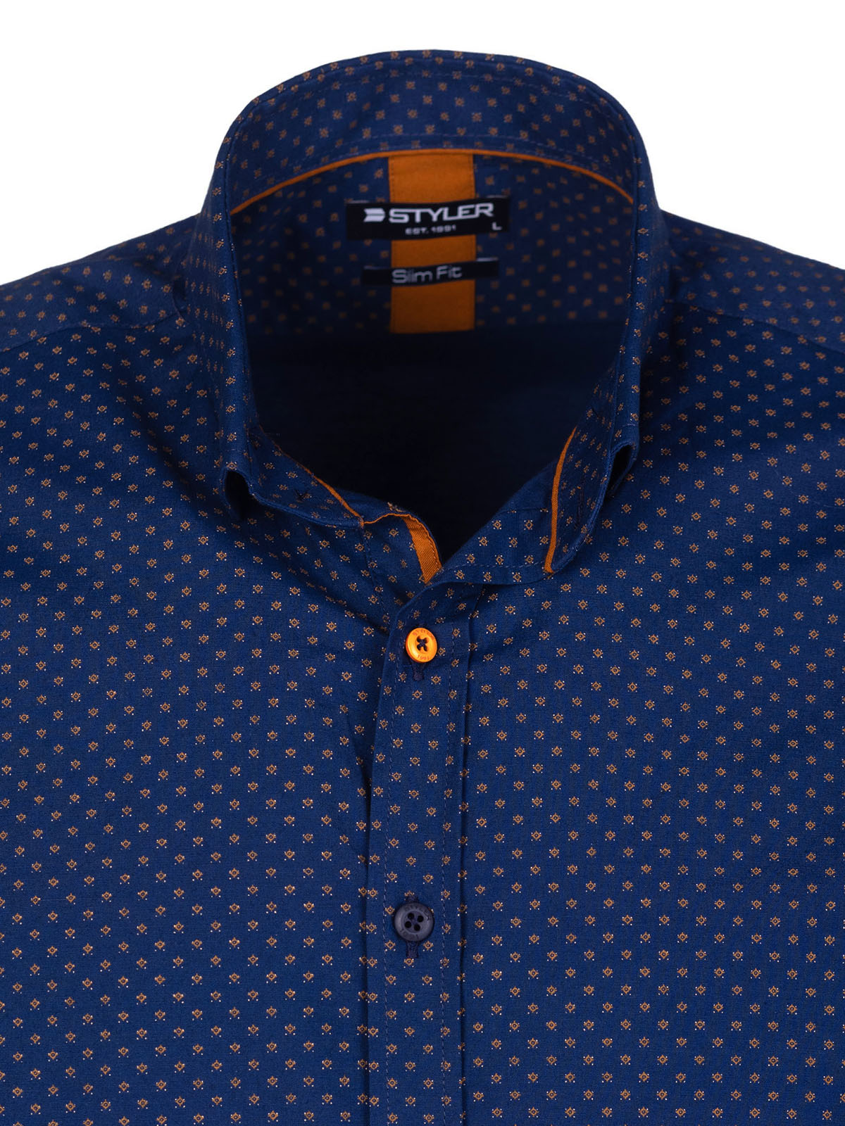 Navy blue shirt with camel prints - 21631 € 47.24 img3