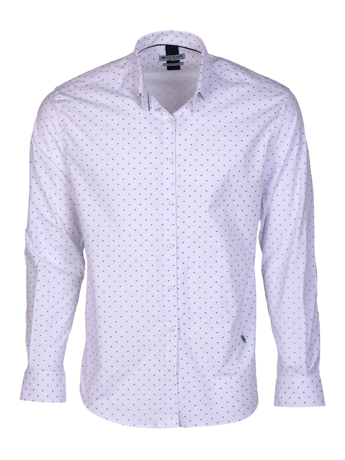 Cămașă albă pentru bărbați cu design cu - 21634 € 47.24 img1