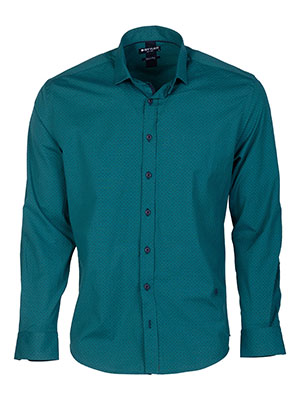 Dark green patterned shirt-21641-€ 47.24