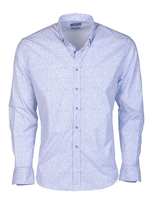 Mens shirt with light blue paisley max-21642-€ 47.24