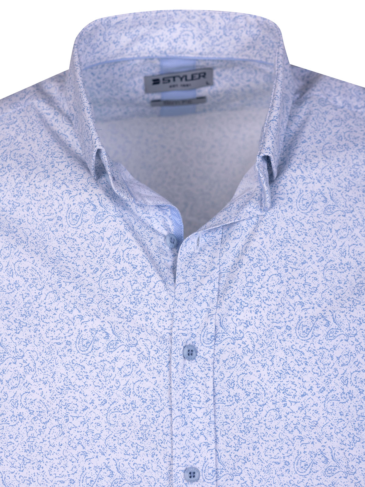 Mens shirt with light blue paisley max - 21642 € 47.24 img3