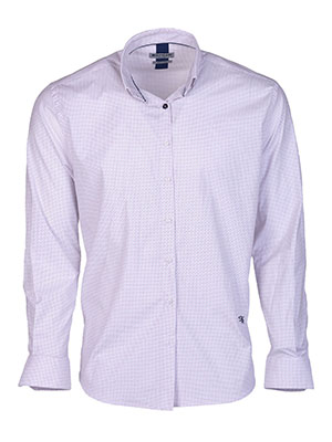 Mens white shirt with a spectacular desi-21644-€ 47.24