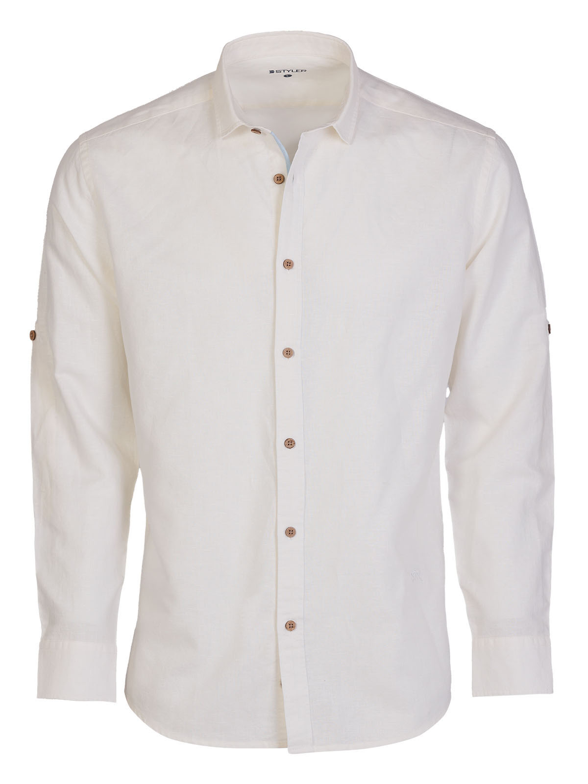 Mens white linen shirt - 21658 € 61.30 img1