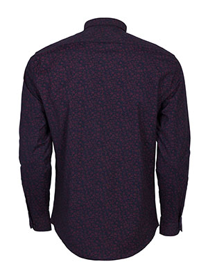 Men’s dark blue shirt with burgundy prin - 21685 48.37 € img2