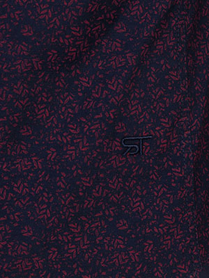 Men’s dark blue shirt with burgundy prin - 21685 48.37 € img3