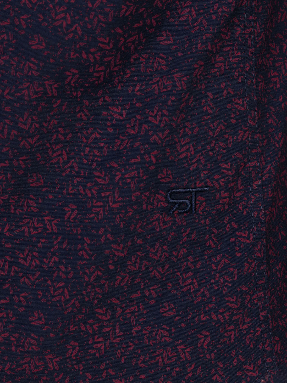 Men’s dark blue shirt with burgundy prin - 21685 48.37 € img3