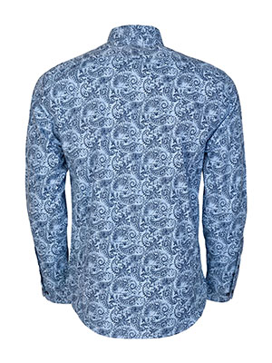 Ανδρικό γαλάζιο πουκάμισο με μοτίβο pais - 21708 47.00 € img2