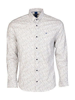 item:Men’s white shirt with branch print regu - 21710 - 47.00 €