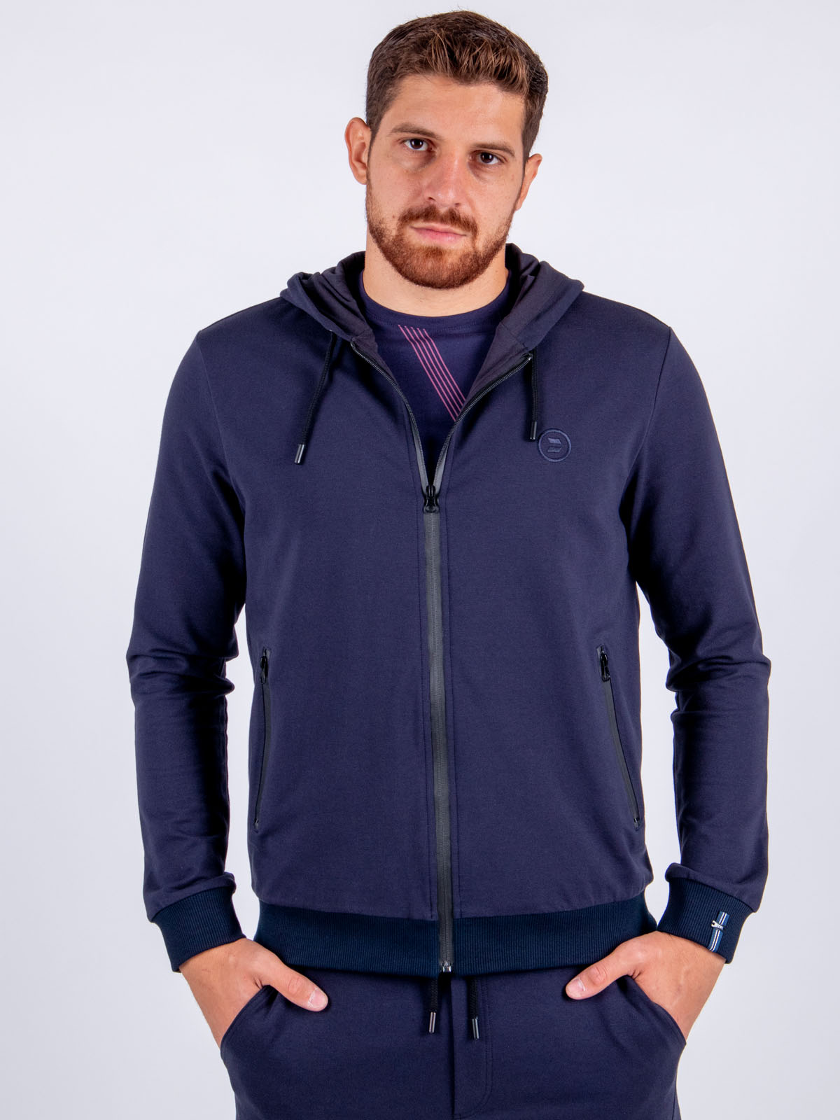 Sports sweatshirt in blue with a hood - 28094 € 27.56 img2