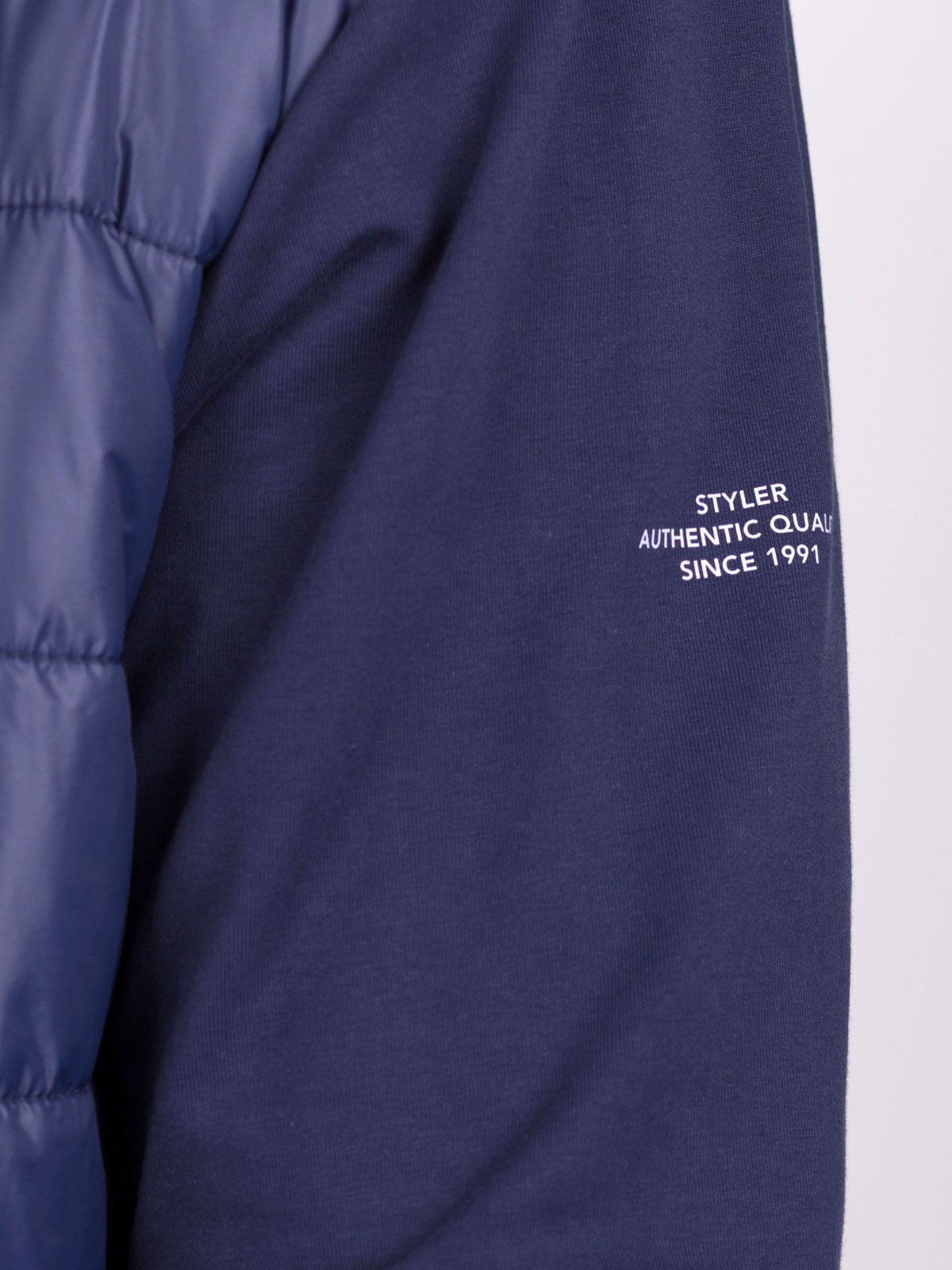 Quilted sweatshirt in dark blue - 28102 € 55.68 img2