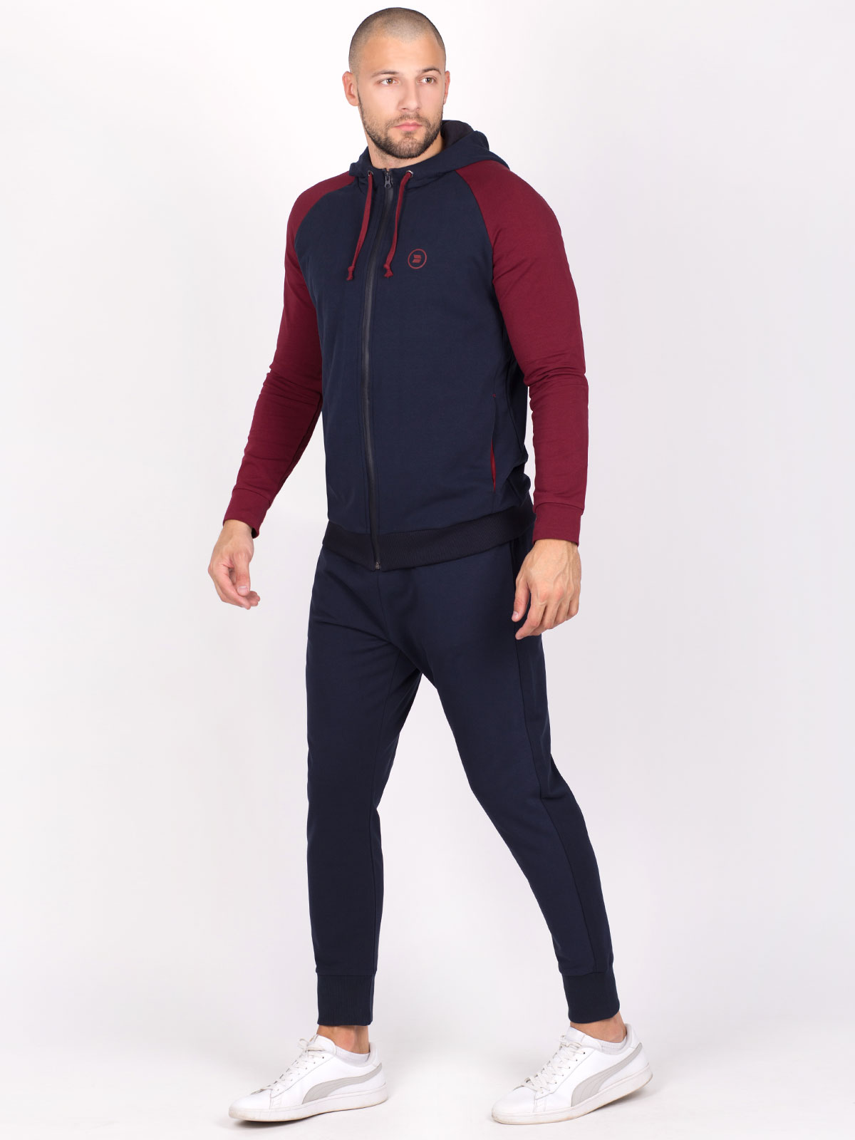Sweatshirt in burgundy and navy blue - 28107 € 50.06 img3