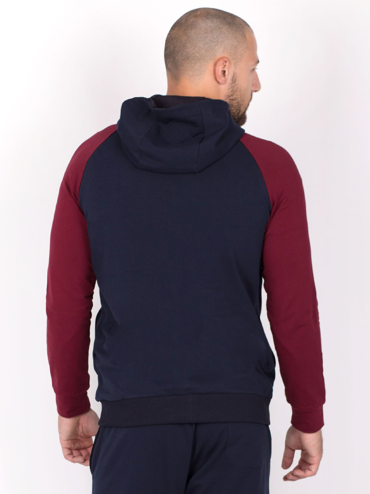 Sweatshirt in burgundy and navy blue - 28107 € 50.06 img5