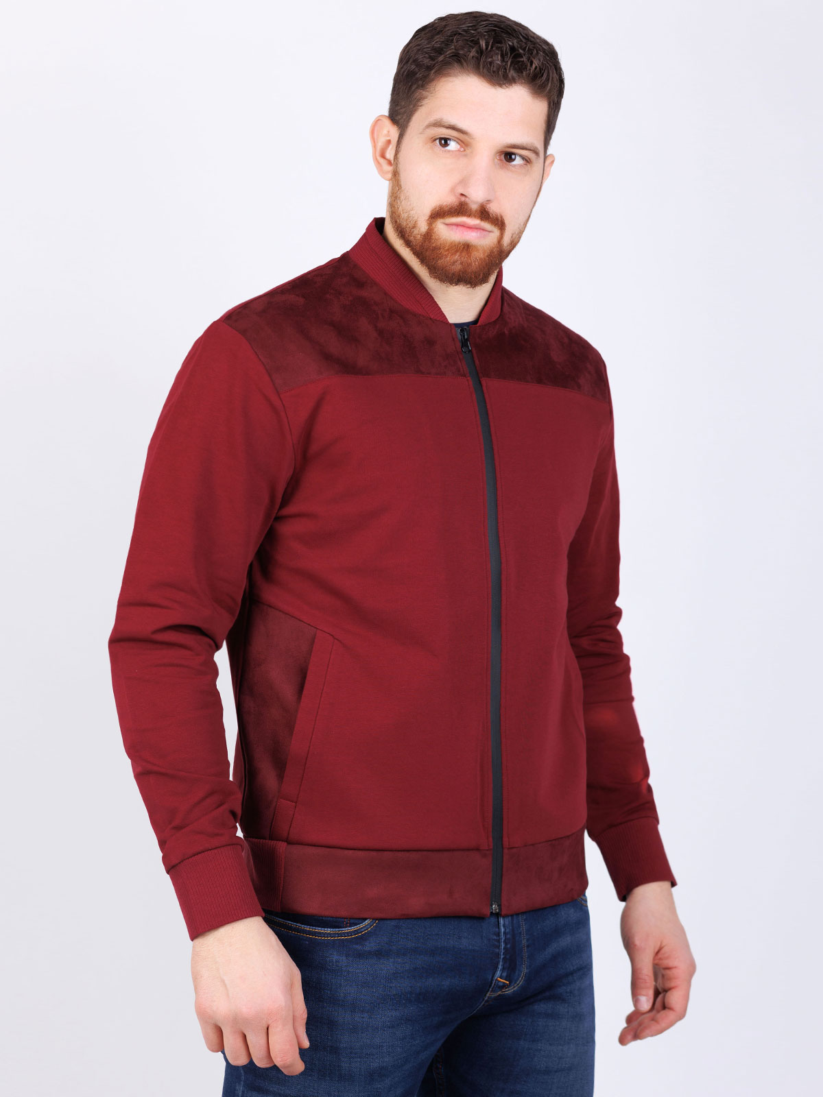 Sports sweatshirt in burgundy - 28114 € 55.12 img2