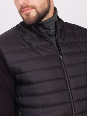 Black quilted sweatshirt 28121 clothing for men online STYLER