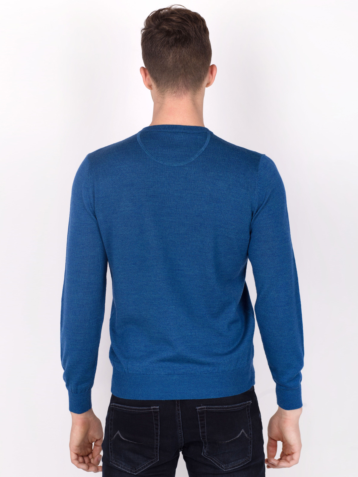 Petroleum blue sweater with merino wool - 33079 € 21.93 img3