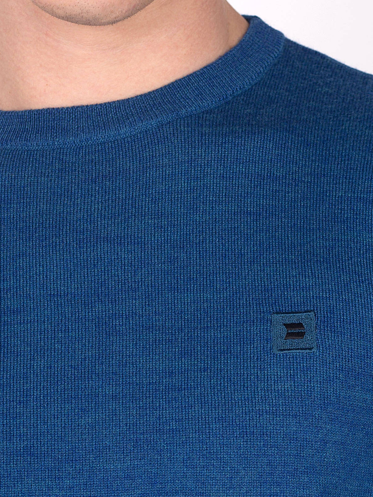 Petroleum blue sweater with merino wool - 33079 € 21.93 img4