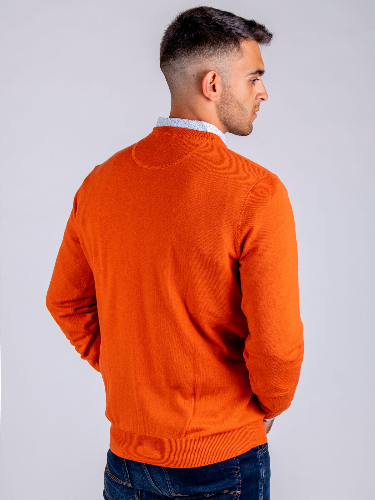 Pulover portocaliu cu lana merinos - 33082 € 42.74 img3