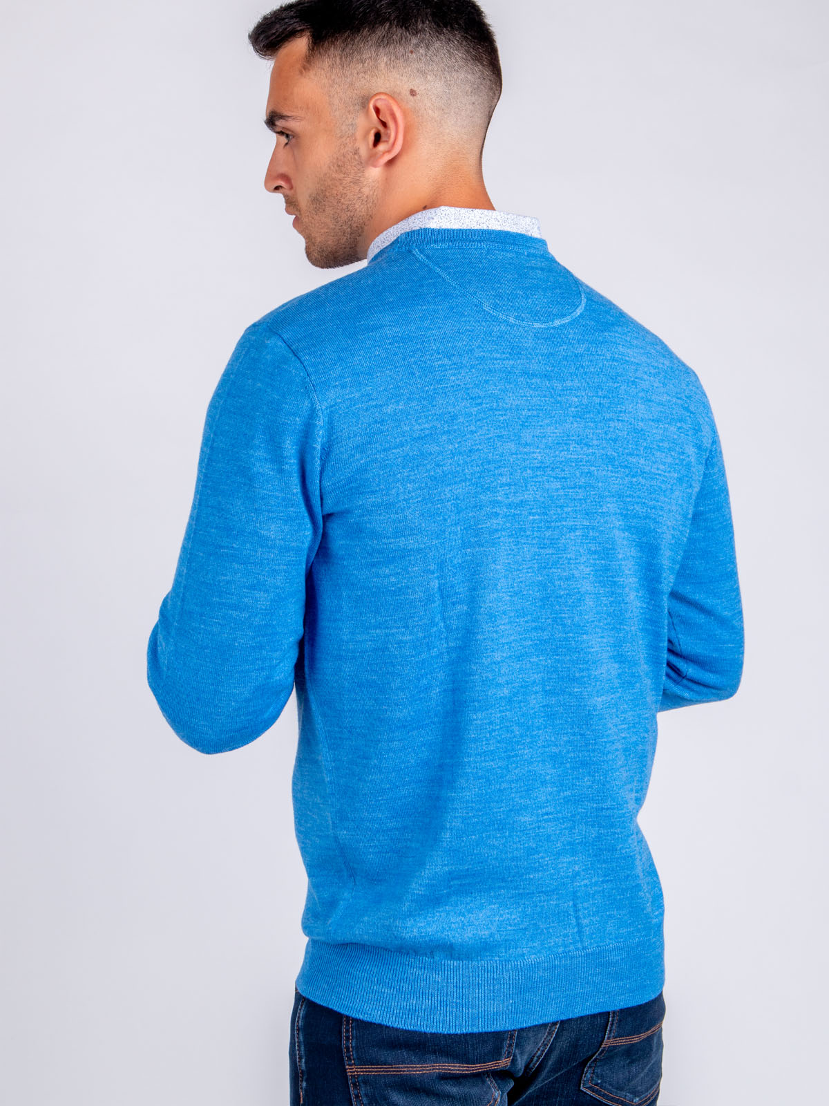 Sky blue sweater with merino wool - 33084 € 19.12 img3