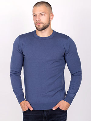Merino sweater in blue denim-33087-€ 50.06