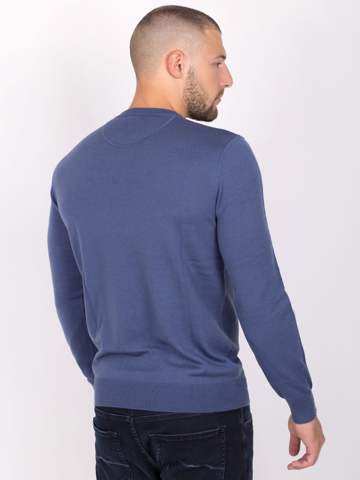 Merino sweater in blue denim - 33087 € 34.87 img4