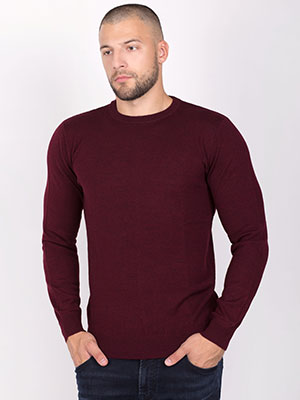 Merino wool burgundy sweater - 33088 - € 34.87