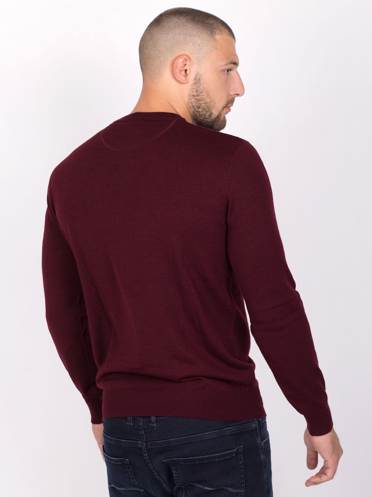 Merino wool burgundy sweater - 33088 € 34.87 img4