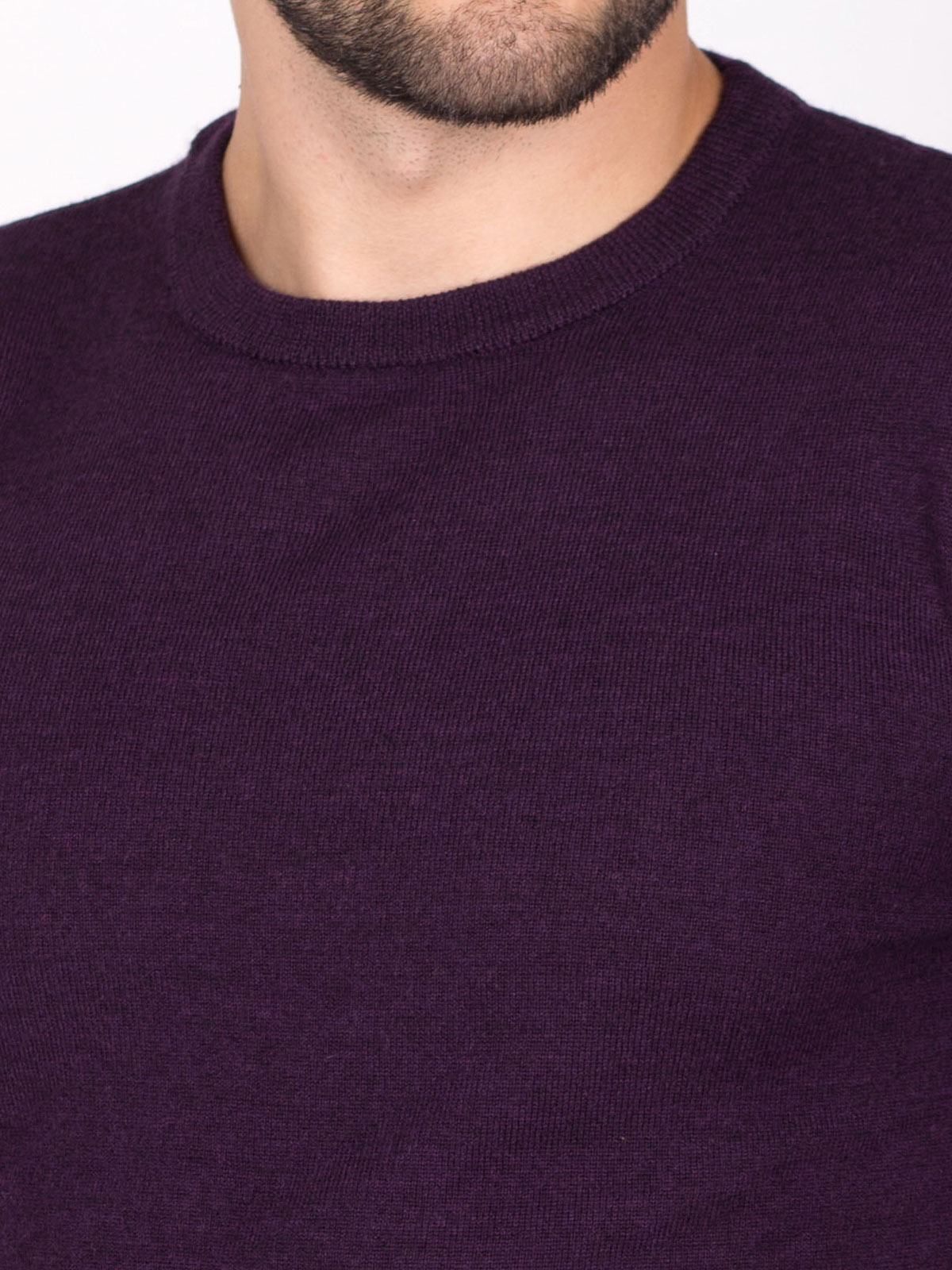 Πλεκτό πουλόβερ σε μωβ χρώμα - 33089 € 34.87 img3