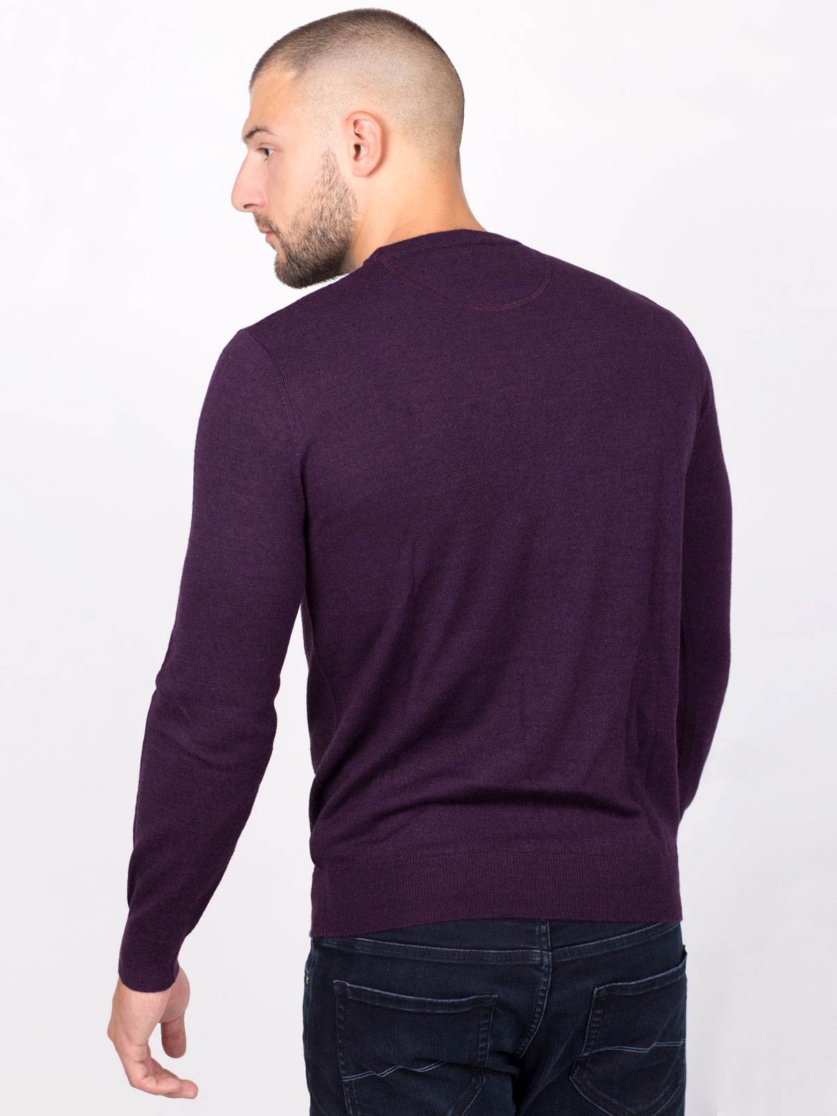 Πλεκτό πουλόβερ σε μωβ χρώμα - 33089 € 34.87 img4