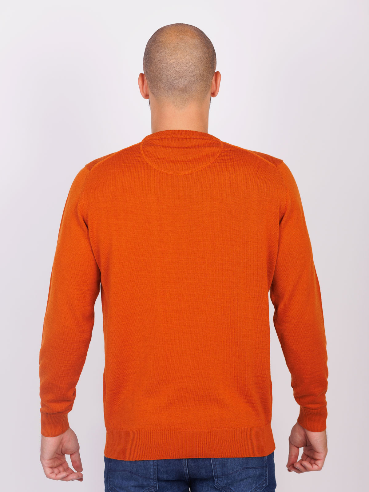 Μάλλινο πουλόβερ σε πορτοκαλί χρώμα - 33099 € 42.74 img2
