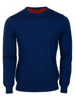 Mens inky blue sweater - 33107 - € 51.74