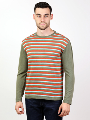  knitted blouse with colored stripes  - 35090 - € 6.75