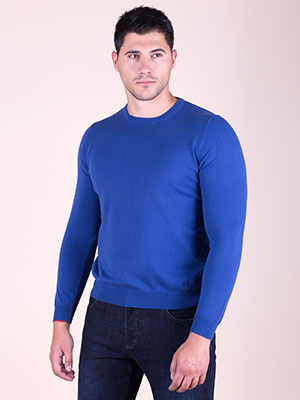 Χρωματιστό βαμβακερό πουλόβερ στρογγυλή - 35262 - € 27.00