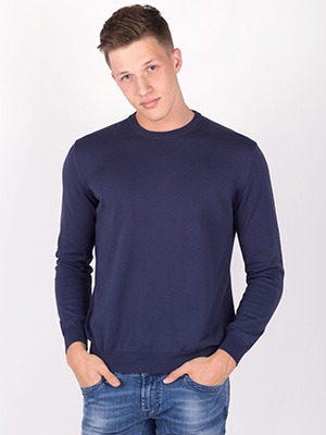 Βαμβακερό πουλόβερ με κεντημένο λογότυπ - 35279 - € 27.00