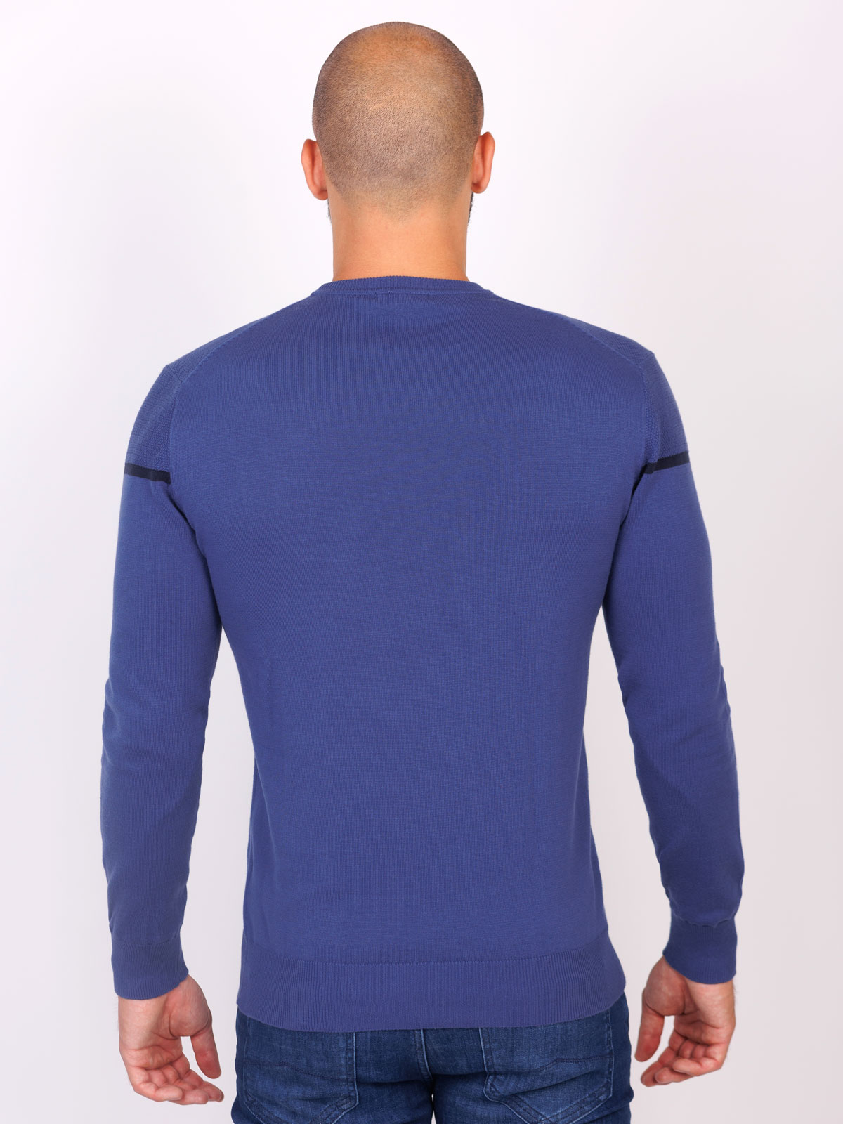 Μπλούζα σε μπλε χρώμα με μαύρες ρίγες - 35282 € 34.87 img2