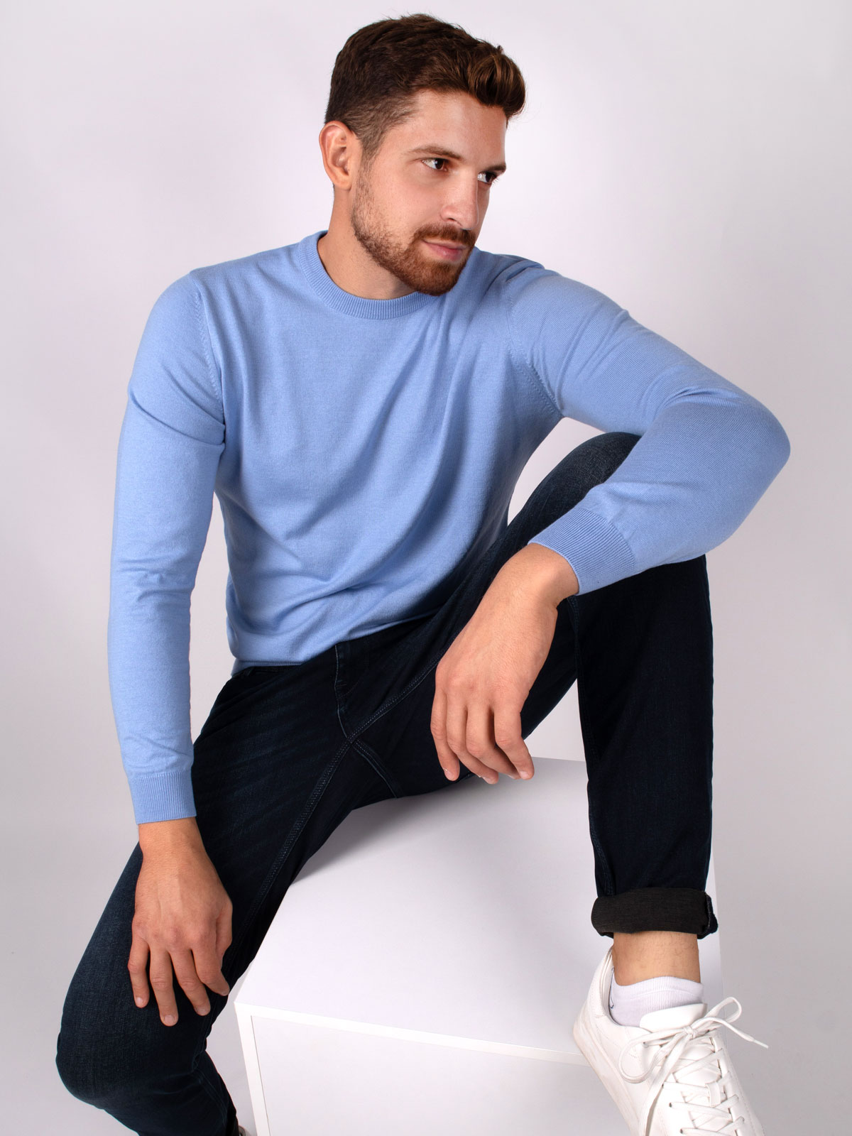 Model de bază pulover albastru - 35288 € 27.00 img2