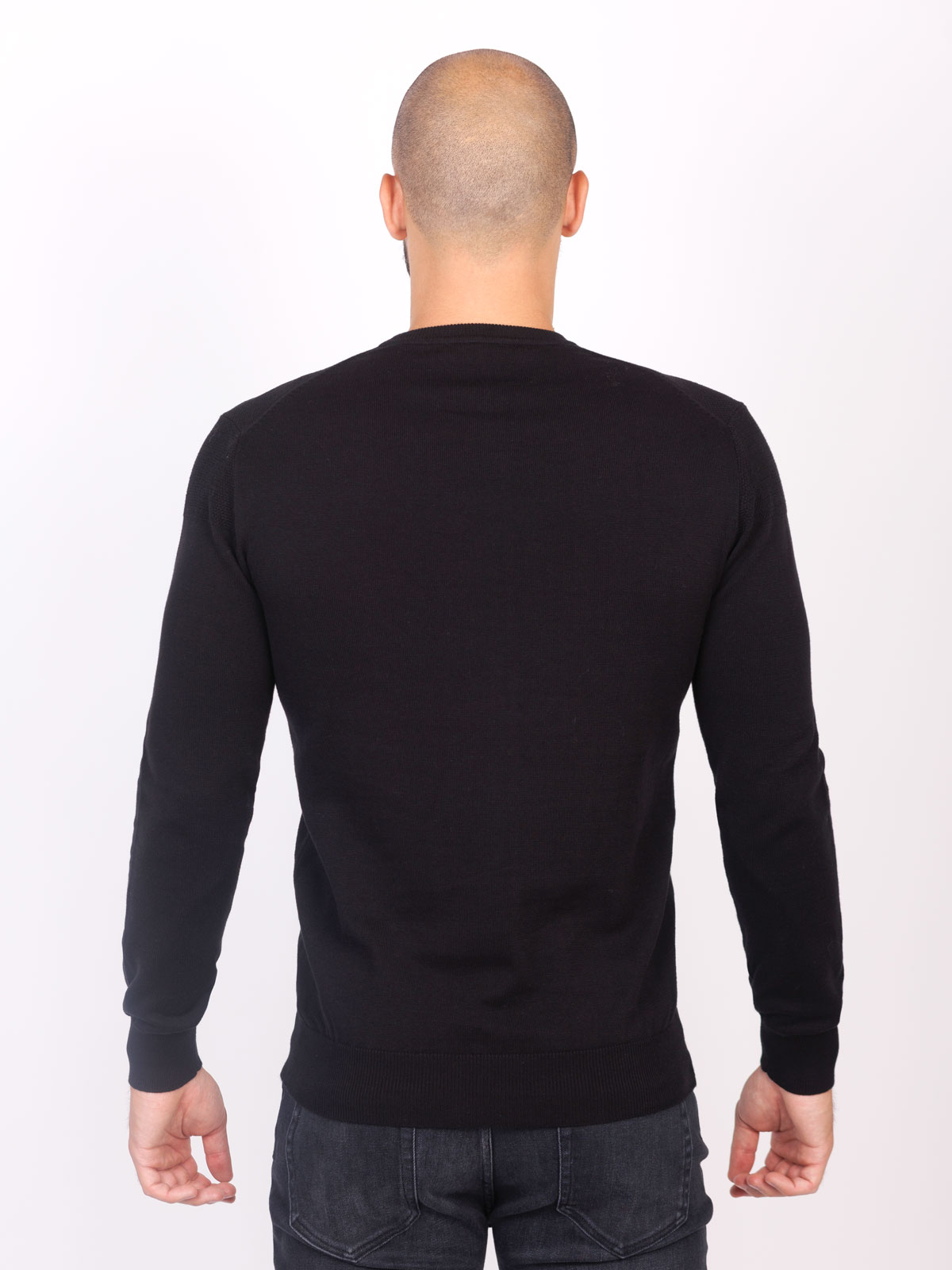 Ανδρική μπλούζα σε μαύρο χρώμα - 35290 € 39.93 img2