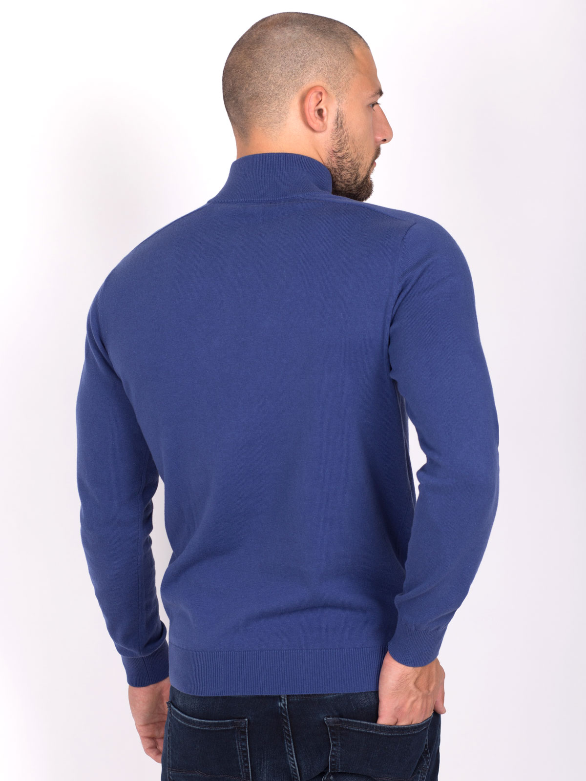 Blue polo shirt with zip - 35294 € 47.24 img4